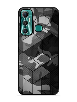 Hexagonal Pattern Glossy Metal Phone Cover for Infinix Hot 11 (2021)