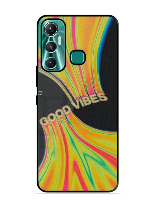 Good Vibes Glossy Metal Phone Cover for Infinix Hot 11 (2021) Zapvi