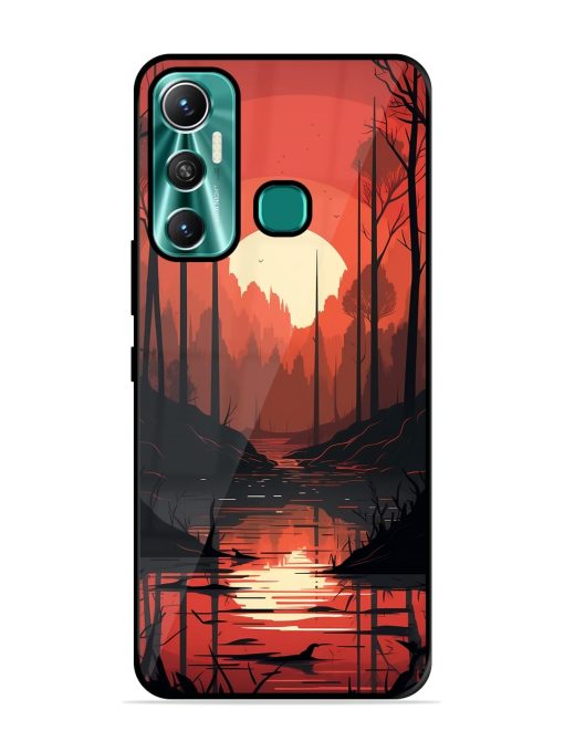 Natural Landscape Glossy Metal Phone Cover for Infinix Hot 11 (2021) Zapvi