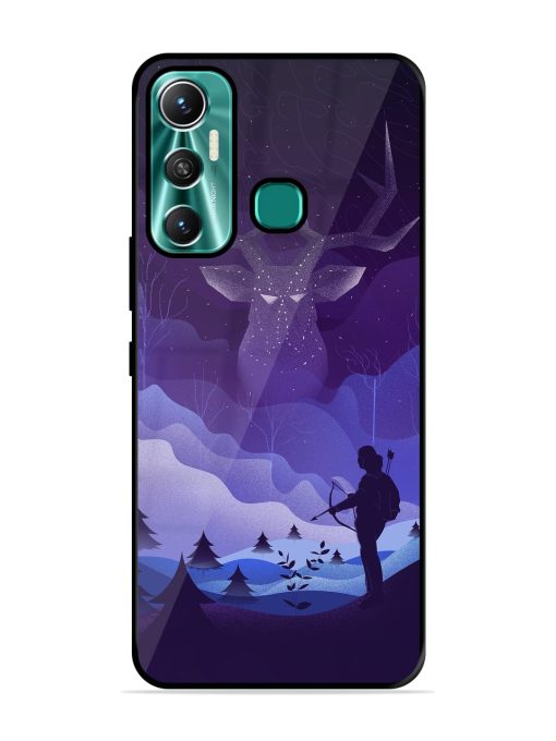 Deer Forest River Glossy Metal Phone Cover for Infinix Hot 11 (2021) Zapvi