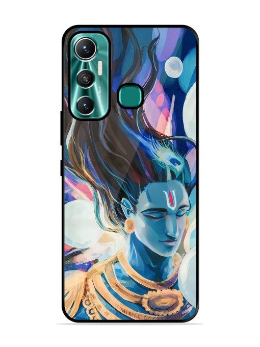 Bhagwan Sri Krishna Glossy Metal Phone Cover for Infinix Hot 11 (2021) Zapvi