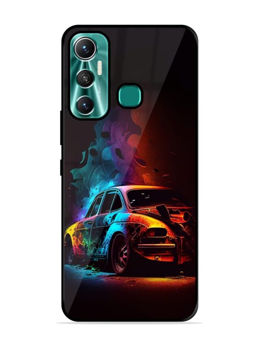 High Classic Car Art Glossy Metal Phone Cover for Infinix Hot 11 (2021) Zapvi