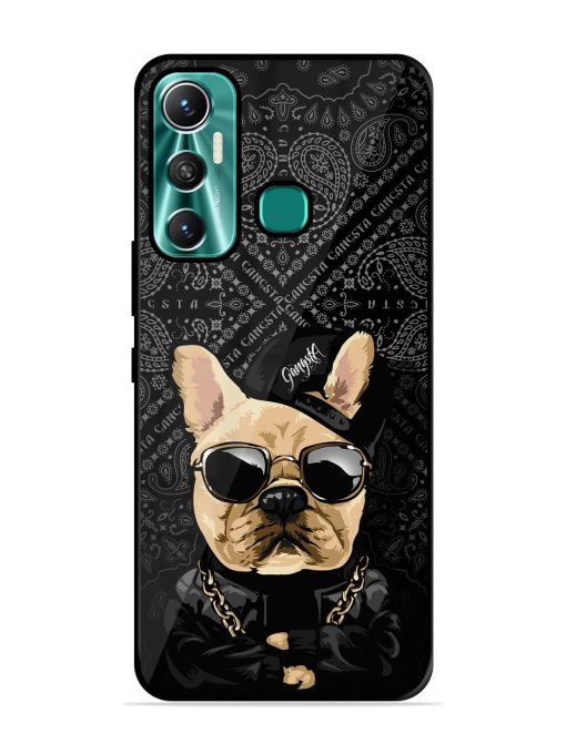 Gangsta Cool Sunmetales Dog Glossy Metal Phone Cover for Infinix Hot 11 (2021) Zapvi