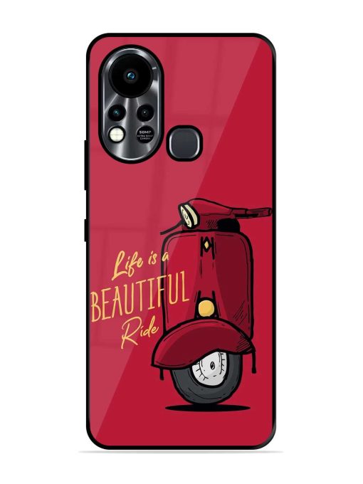 Life Is Beautiful Rides Glossy Metal Phone Cover for Infinix Hot 11S Zapvi