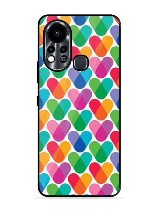 Overlapping Colors Colorful Glossy Metal TPU Phone Cover for Infinix Hot 11S