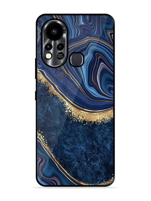 Abstract Background Blue Glossy Metal TPU Phone Cover for Infinix Hot 11S Zapvi