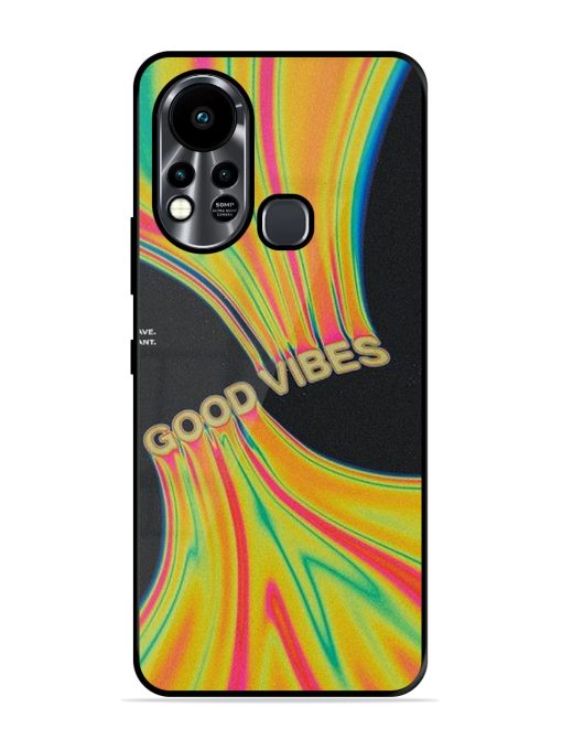 Good Vibes Glossy Metal Phone Cover for Infinix Hot 11S