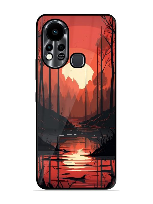 Natural Landscape Glossy Metal Phone Cover for Infinix Hot 11S Zapvi