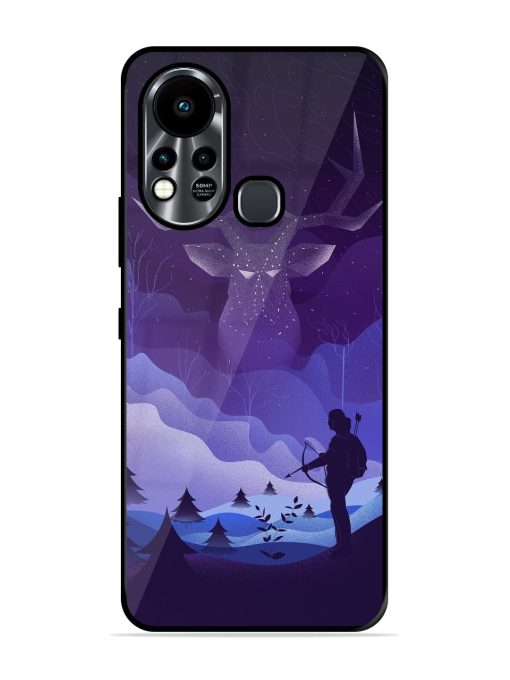 Deer Forest River Glossy Metal Phone Cover for Infinix Hot 11S