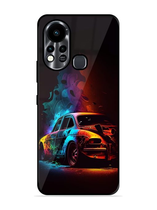 High Classic Car Art Glossy Metal Phone Cover for Infinix Hot 11S Zapvi