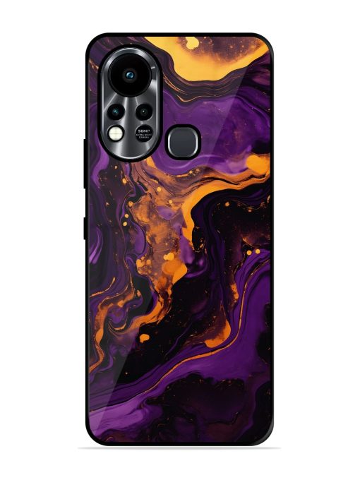 Painting Of A Purple Glossy Metal Phone Cover for Infinix Hot 11S Zapvi