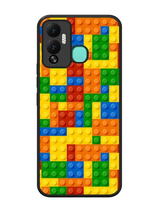 Building Blocks Glossy Metal TPU Phone Cover for Infinix Hot 12 Play Zapvi