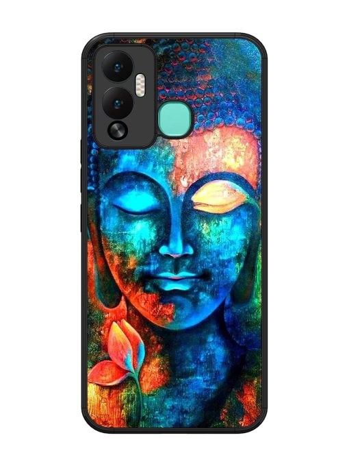 Buddha Painting Glossy Metal Phone Cover for Infinix Hot 12 Play Zapvi