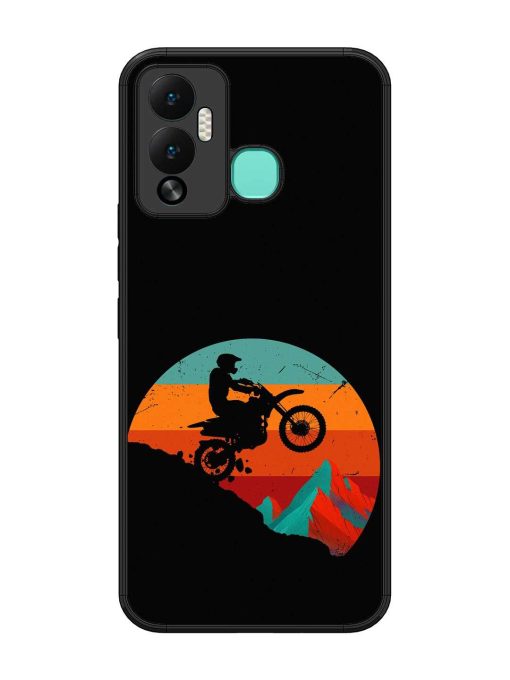 Mountain Bike Glossy Metal Phone Cover for Infinix Hot 12 Play Zapvi