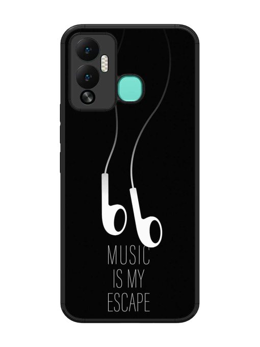 Music Is My Escape Glossy Metal Phone Cover for Infinix Hot 12 Play