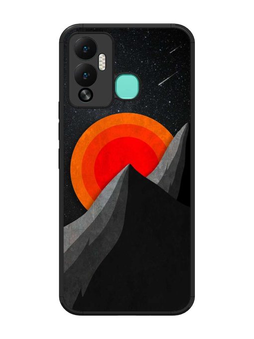 Black Mountain Glossy Metal Phone Cover for Infinix Hot 12 Play