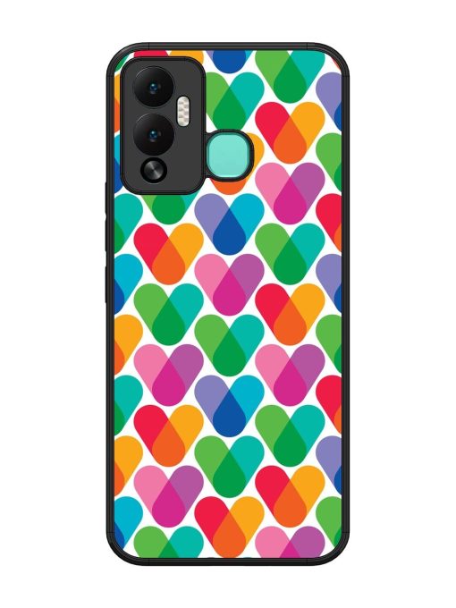 Overlapping Colors Colorful Glossy Metal TPU Phone Cover for Infinix Hot 12 Play