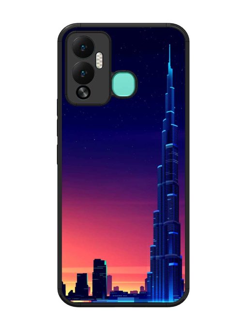 Burj Khalifa Abstract Glossy Metal Phone Cover for Infinix Hot 12 Play Zapvi