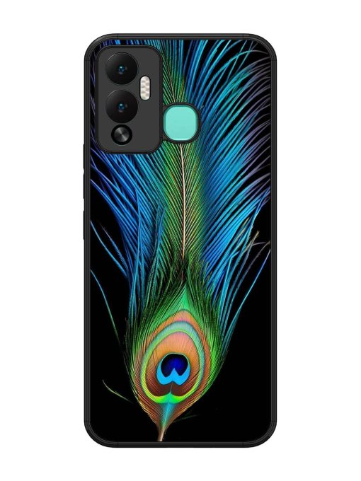 Peacock Feather Glossy Metal TPU Phone Cover for Infinix Hot 12 Play