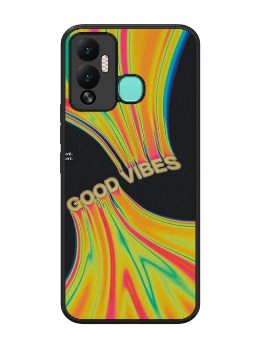 Good Vibes Glossy Metal Phone Cover for Infinix Hot 12 Play