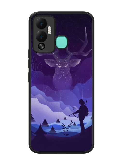 Deer Forest River Glossy Metal Phone Cover for Infinix Hot 12 Play Zapvi