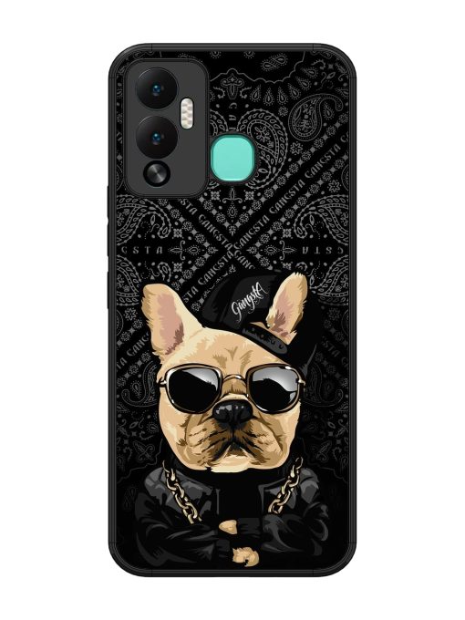 Gangsta Cool Sunmetales Dog Glossy Metal Phone Cover for Infinix Hot 12 Play Zapvi