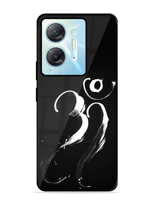 Om Logo Glossy Metal Phone Cover for Infinix Hot 30 (5G) Zapvi