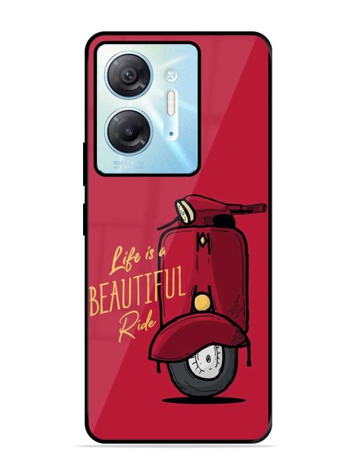 Life Is Beautiful Rides Glossy Metal Phone Cover for Infinix Hot 30 (5G) Zapvi