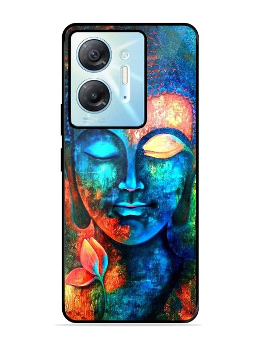 Buddha Painting Glossy Metal Phone Cover for Infinix Hot 30 (5G) Zapvi