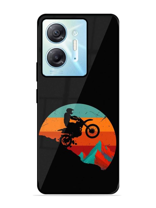 Mountain Bike Glossy Metal Phone Cover for Infinix Hot 30 (5G) Zapvi