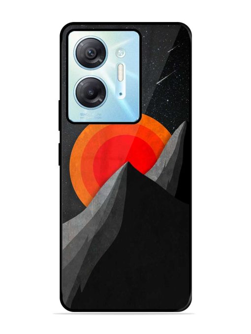 Black Mountain Glossy Metal Phone Cover for Infinix Hot 30 (5G) Zapvi