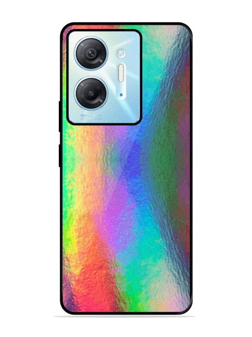 Colorful Holographic Background Glossy Metal TPU Phone Cover for Infinix Hot 30 (5G) Zapvi