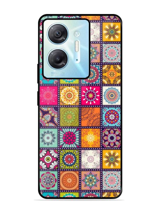 Seamless Pattern Vintage Glossy Metal Phone Cover for Infinix Hot 30 (5G) Zapvi