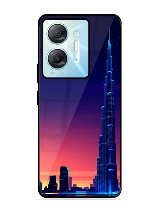 Burj Khalifa Abstract Glossy Metal Phone Cover for Infinix Hot 30 (5G)