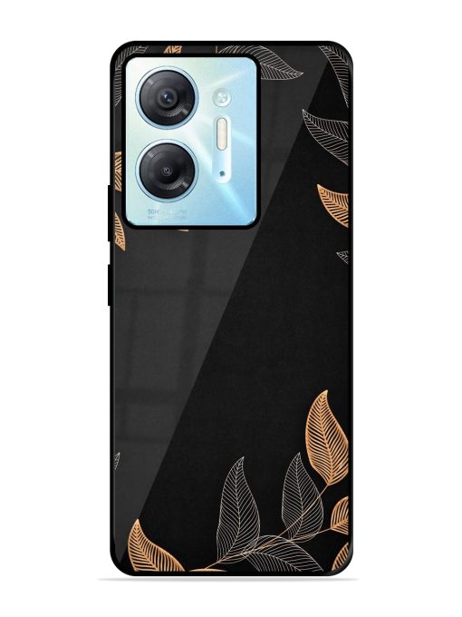 Foliage Art Glossy Metal Phone Cover for Infinix Hot 30 (5G)