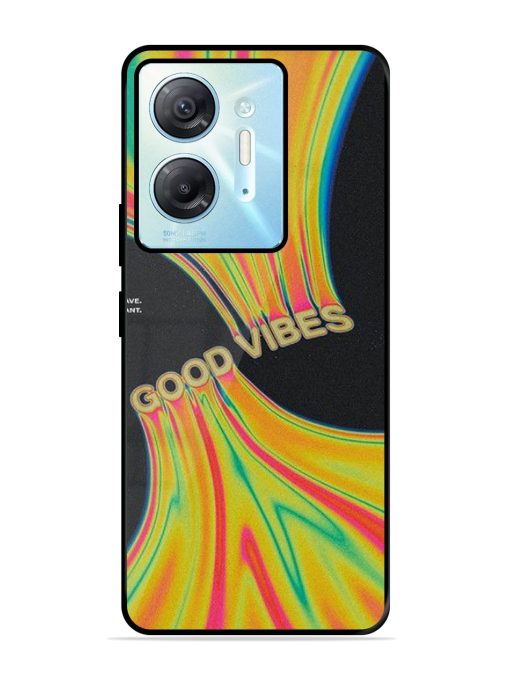 Good Vibes Glossy Metal Phone Cover for Infinix Hot 30 (5G)