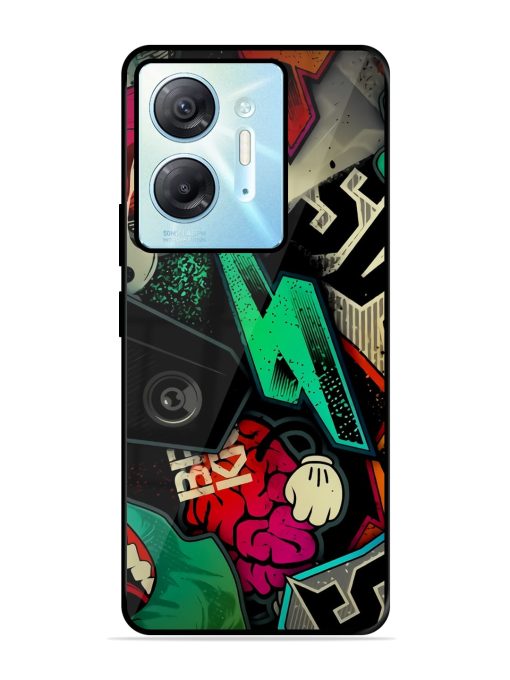 Graffiti Art Glossy Metal Phone Cover for Infinix Hot 30 (5G)