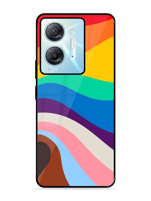 Minimal Pride Art Glossy Metal Phone Cover for Infinix Hot 30 (5G)