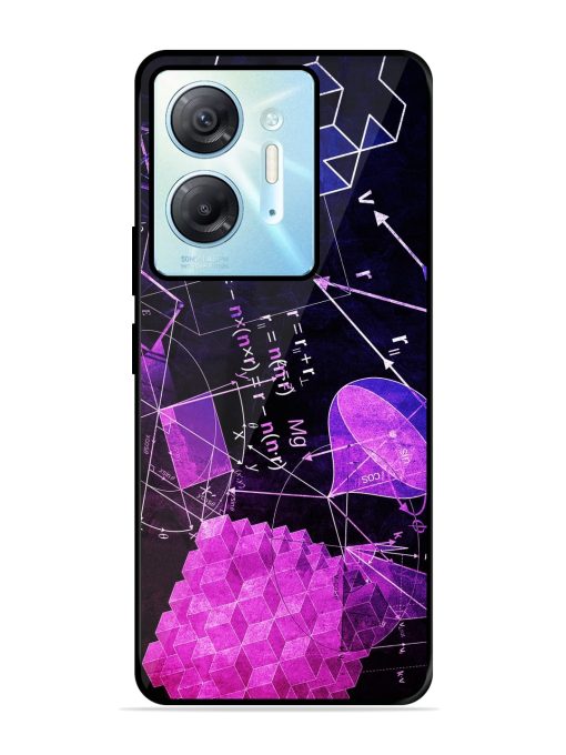 Math Physics Formula Art Glossy Metal Phone Cover for Infinix Hot 30 (5G) Zapvi