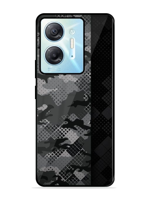 Dark Camouflage Glossy Metal Phone Cover for Infinix Hot 30 (5G) Zapvi