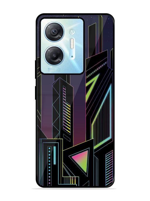 Neon Dreamscape Glossy Metal Phone Cover for Infinix Hot 30 (5G)