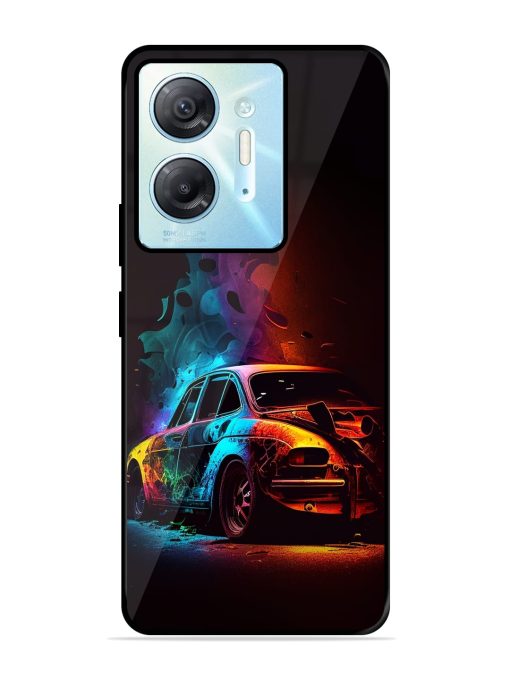 High Classic Car Art Glossy Metal Phone Cover for Infinix Hot 30 (5G) Zapvi