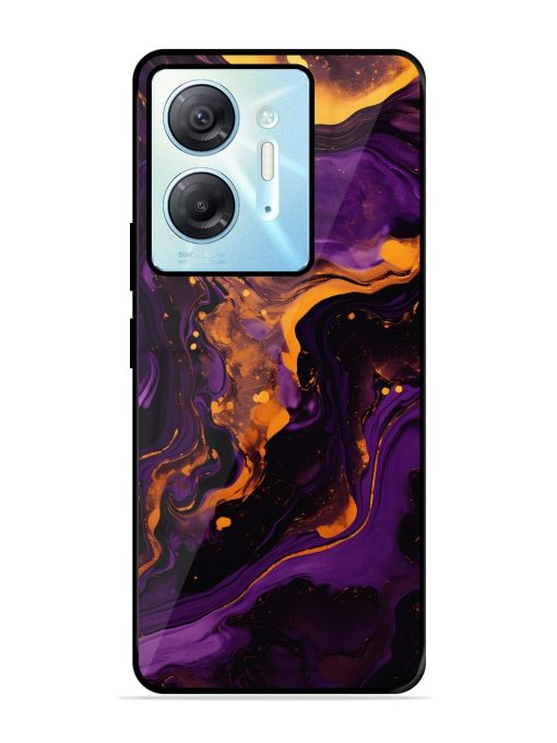 Painting Of A Purple Glossy Metal Phone Cover for Infinix Hot 30 (5G) Zapvi