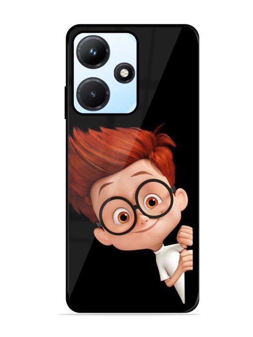 Smart Boy Cartoon Glossy Metal Phone Cover for Infinix Hot 30I Zapvi