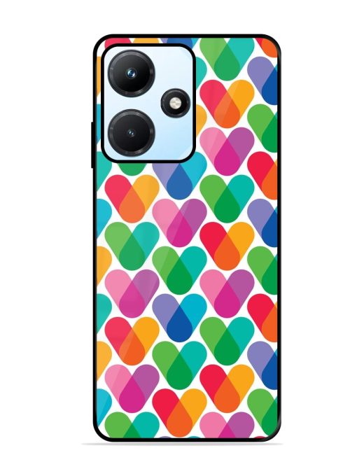 Overlapping Colors Colorful Glossy Metal TPU Phone Cover for Infinix Hot 30I Zapvi