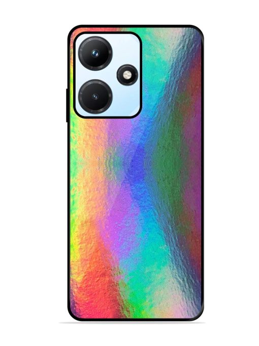 Colorful Holographic Background Glossy Metal TPU Phone Cover for Infinix Hot 30I Zapvi