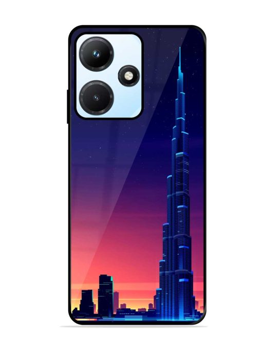 Burj Khalifa Abstract Glossy Metal Phone Cover for Infinix Hot 30I Zapvi