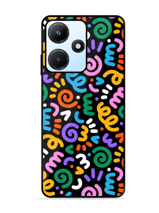 Colorful Seamless Vector Glossy Metal Phone Cover for Infinix Hot 30I Zapvi