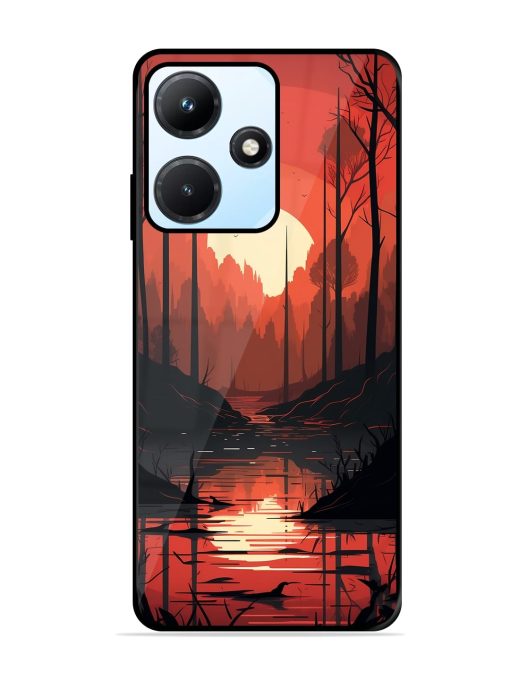 Natural Landscape Glossy Metal Phone Cover for Infinix Hot 30I Zapvi