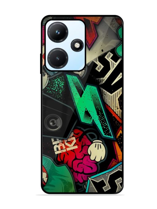 Graffiti Art Glossy Metal Phone Cover for Infinix Hot 30I Zapvi